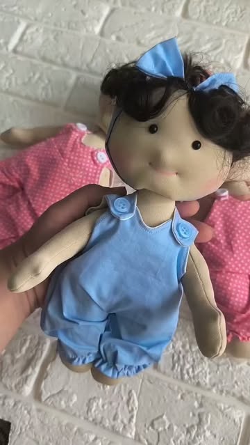عروسک موفرفری پارچه‌ای ۲۰ سانتی‌متر